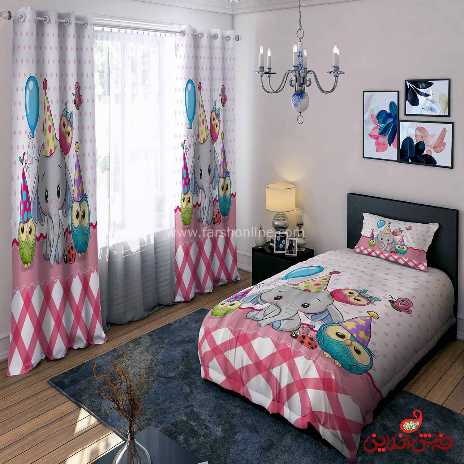 روتختی  طرح فیل و جغد کد 15401