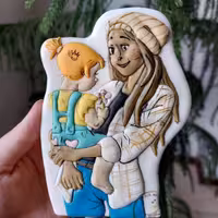 کوکی دکوراتیو روز مادر کاملا خوراکی ومناسب هدیه دادن واستفاده از تزیینات کیک وغیره