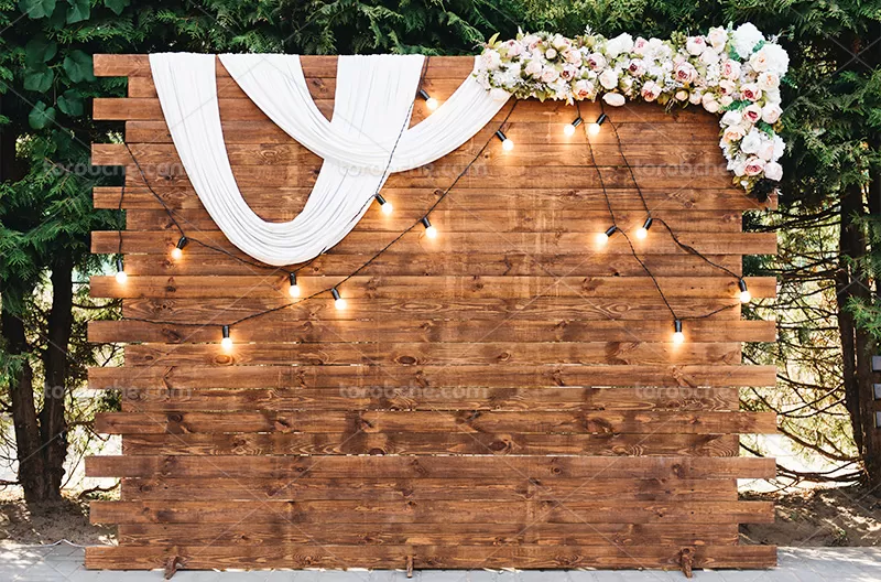 بک دراپ عکاسی داماد و عروس با گل | گرافیک با طعم تربچه