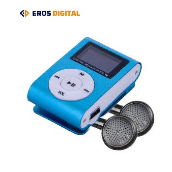 MP3 پلیر طرح آیپاد دارای صفحه نمایش به همراه هندزفری - آبی