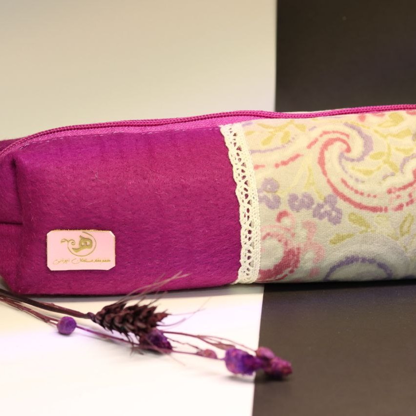 جامدادی مخمل نمد ترکیب رنگ بنفش ویژه روز دانش آموز