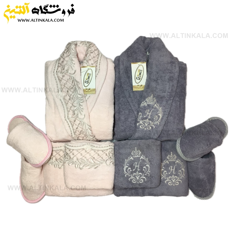 سرویس حوله عروس و داماد 10تکه گیپوردار برند GUMUS