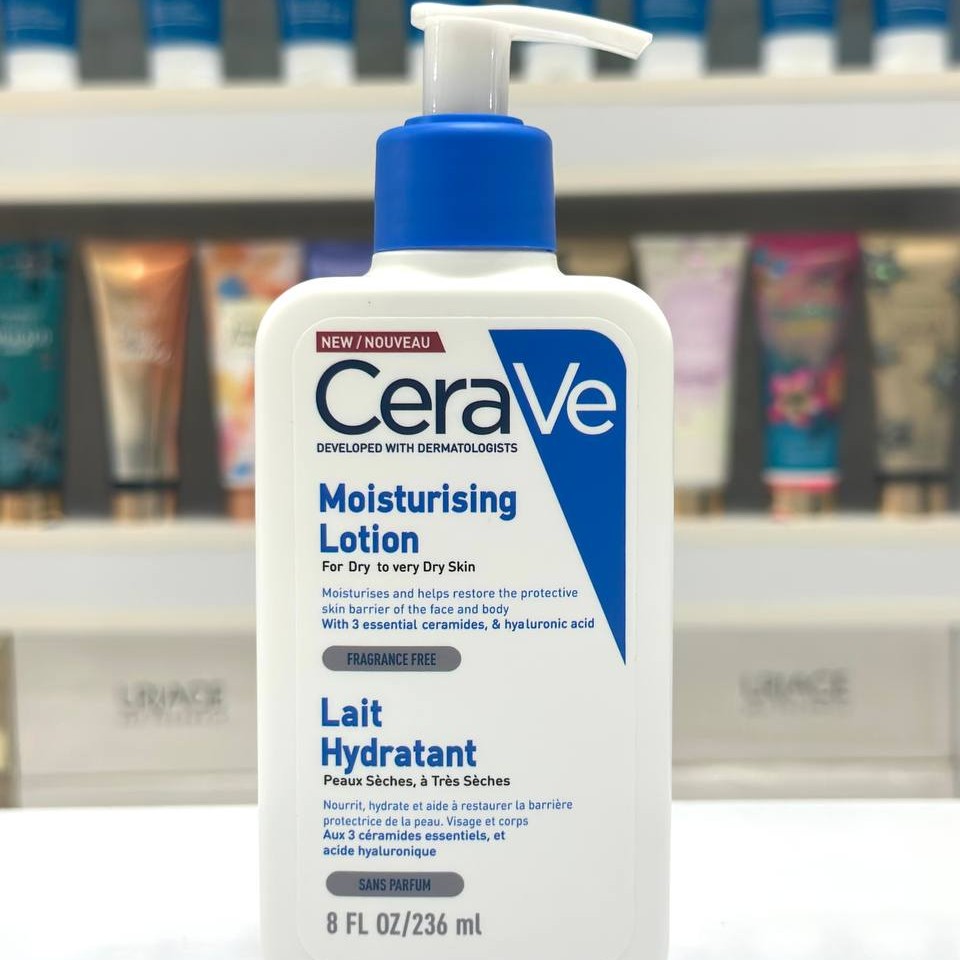 لوسیون مرطوب کننده صورت و بدن سراوی مدل Cerave Moisturizing Lotion Dry to Very Dry Skin 236m