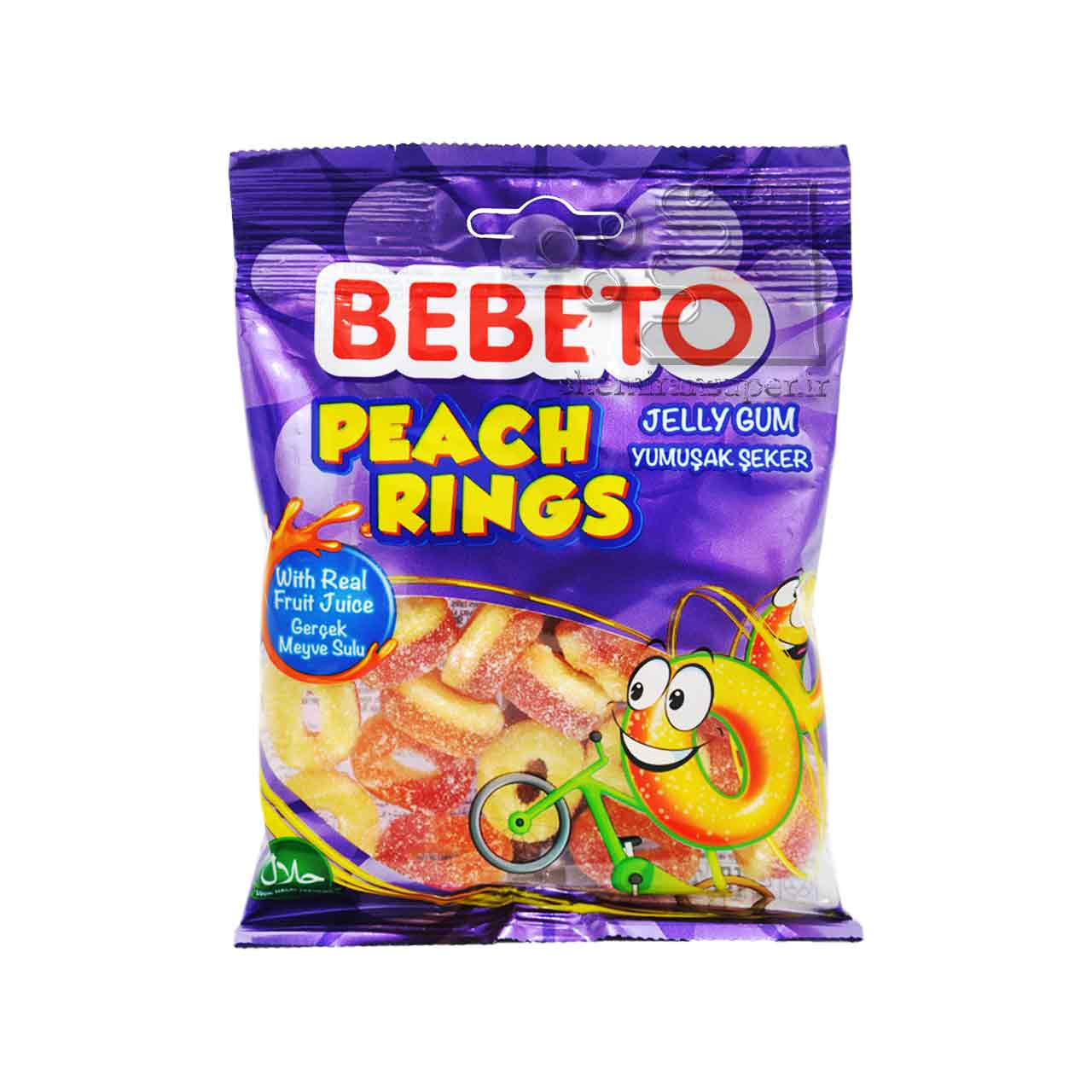پاستیل شکری هلویی حلقه 80 گرم ببتو - bebeto