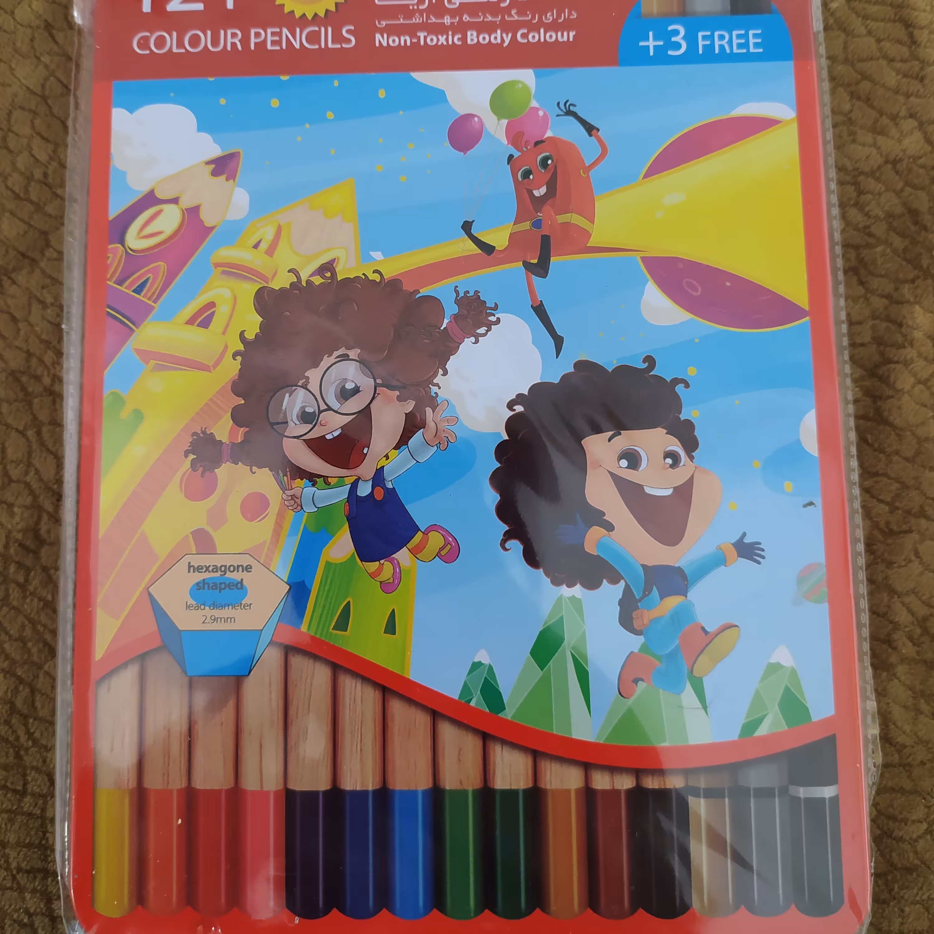 مداد رنگی 12فلز آریا