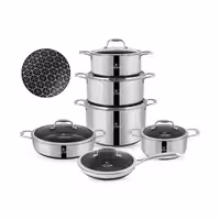 سرویس قابلمه کف لیزری 10 پارچه استیل لایف اسمایل مدل P-19