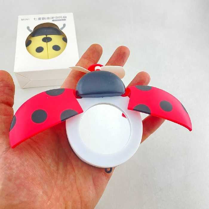 مینی فن و آینه ال ای دی دار طرح کفش دوزک