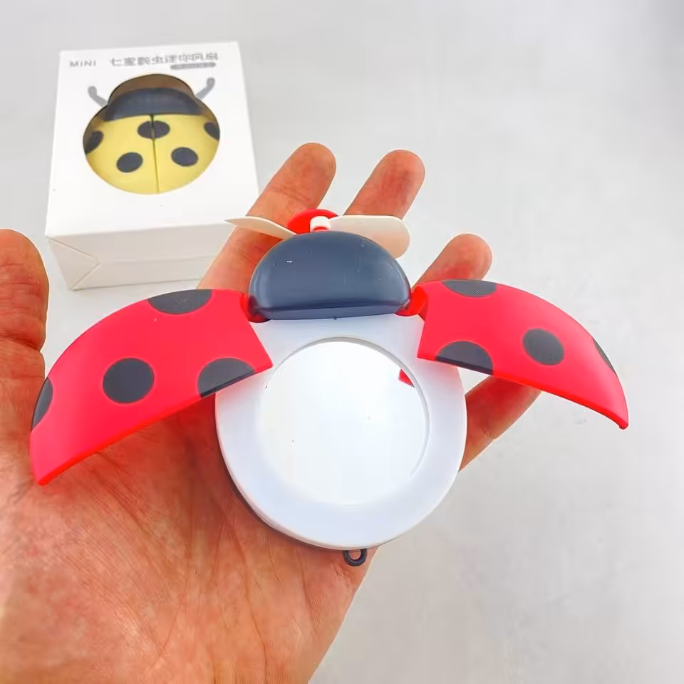 مینی فن و آینه ال ای دی دار طرح کفش دوزک