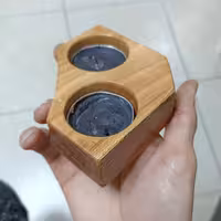 جای شمعی چوبی روستیک