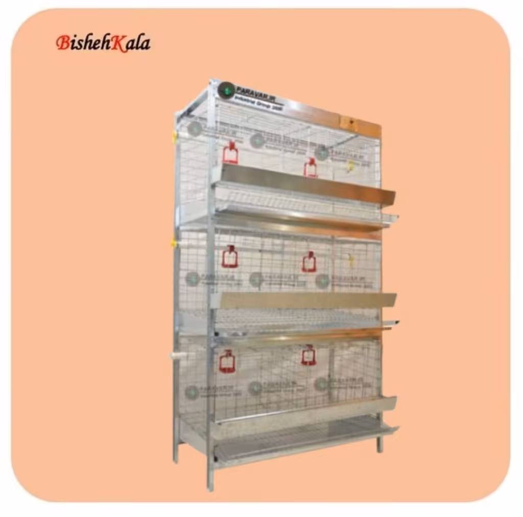 قفس مرغ تخمگذار سه طبقه