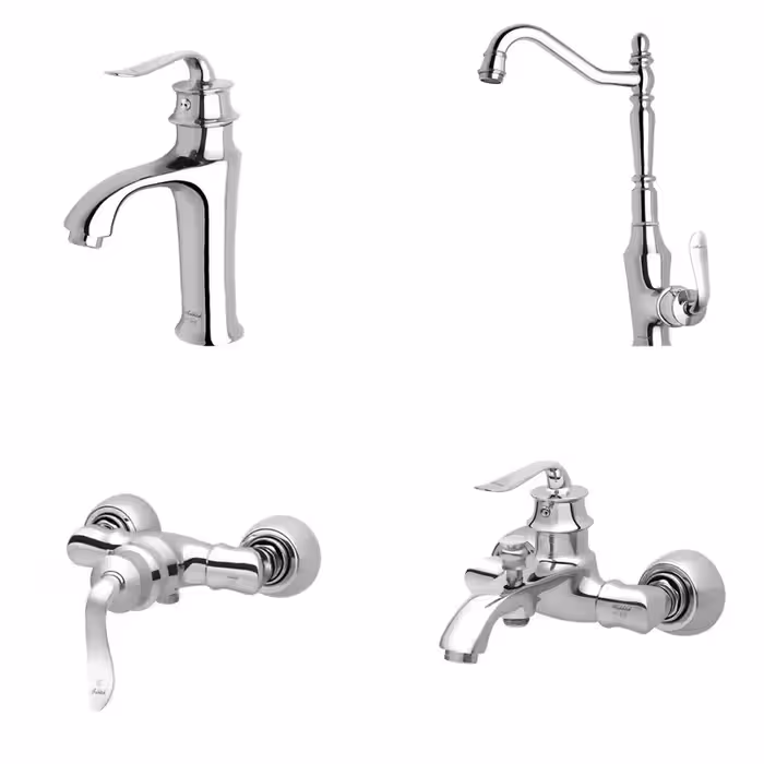 ست 4 عددی شیرآلات فاخته مدل بامبو کروم 