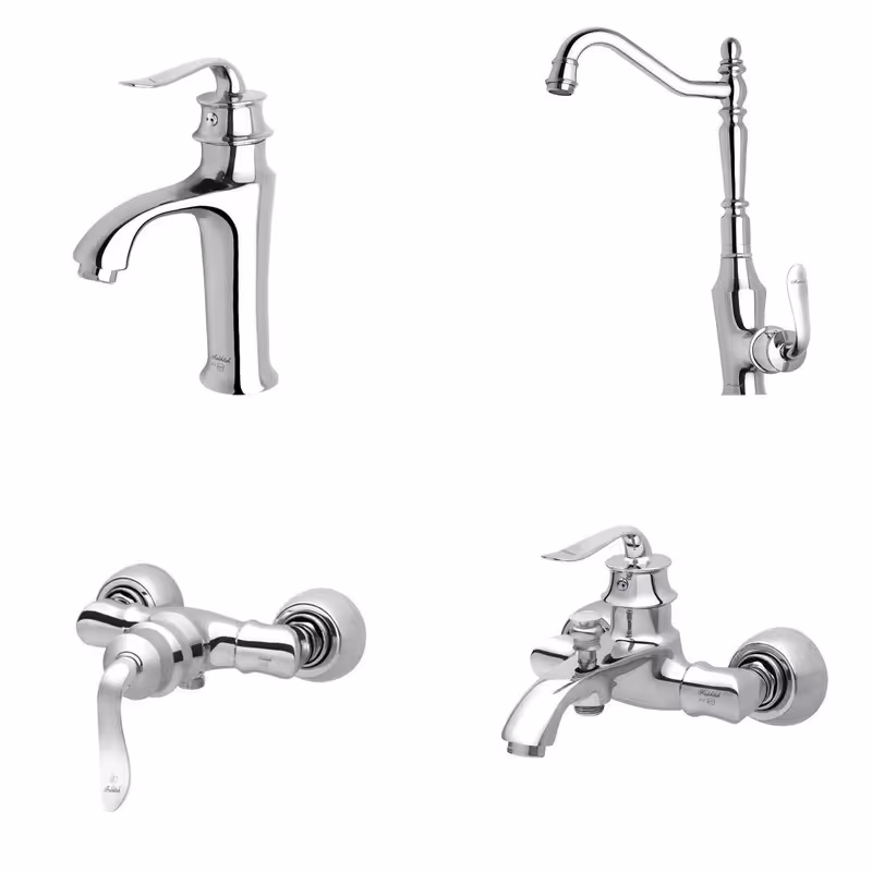 ست 4 عددی شیرآلات فاخته مدل بامبو کروم 