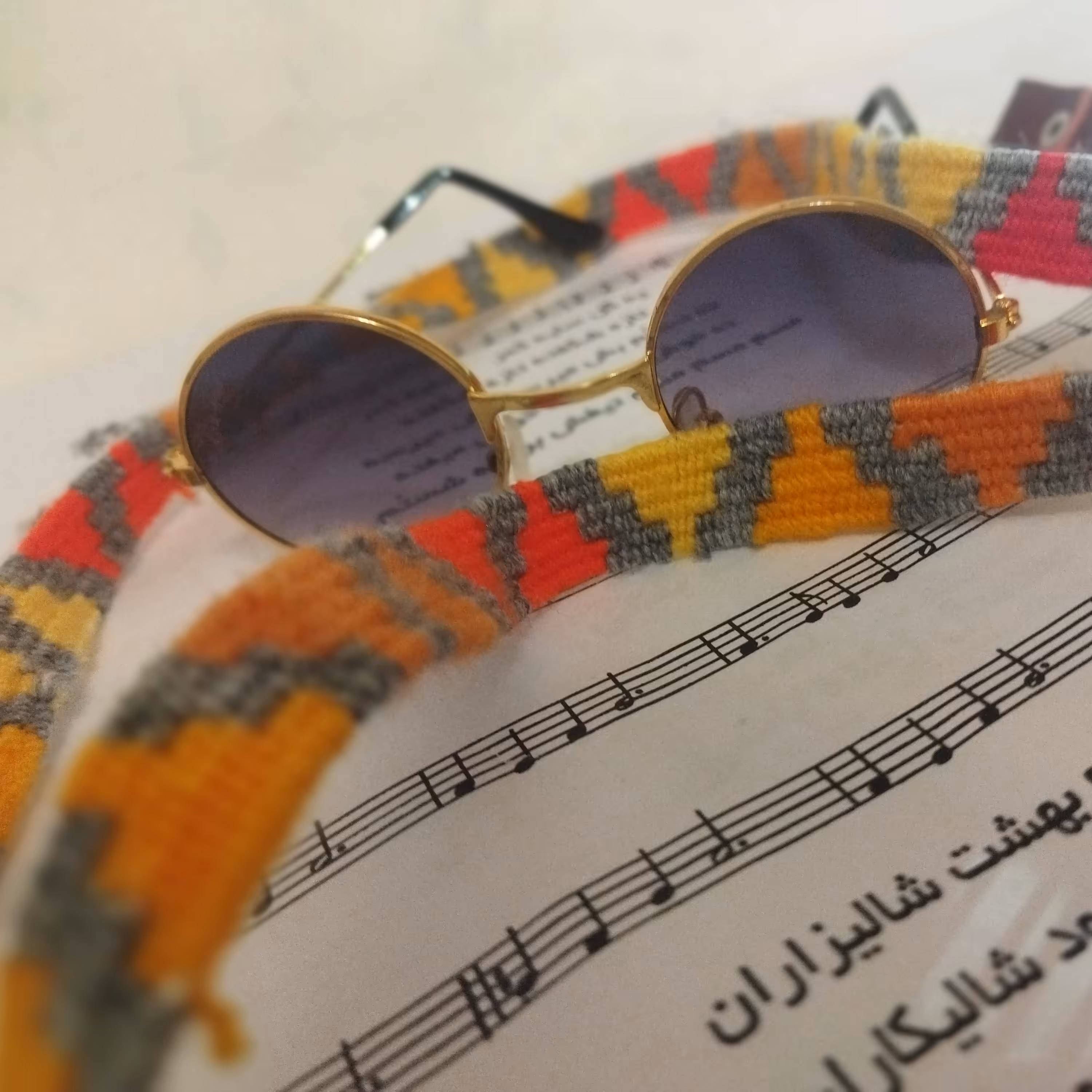 بند عینک گلیمی قابل سفارش در سایز و رنگ دلخواه