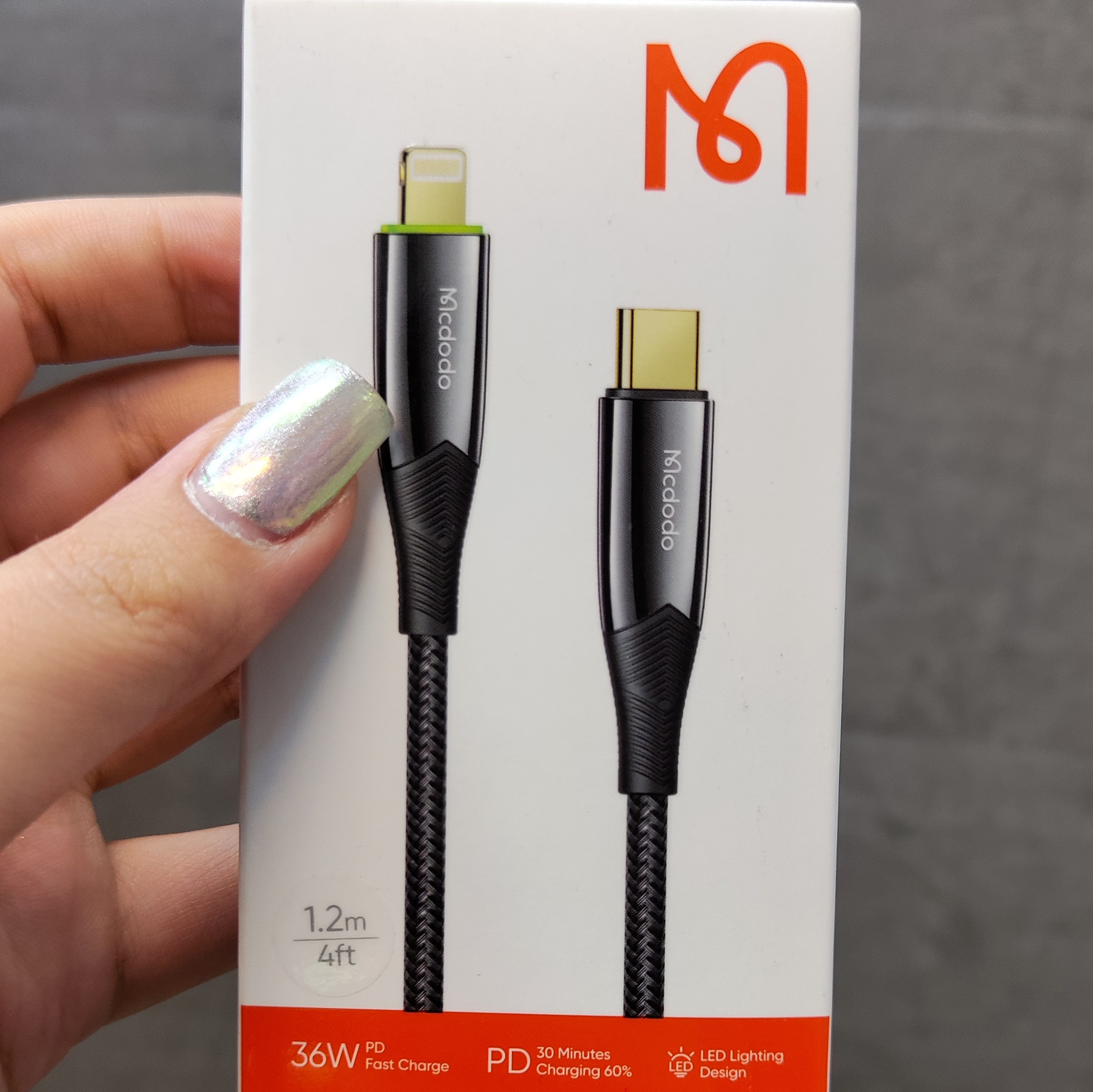 کابل تایپ سی به لایتنینگ مکدودو اورجینال