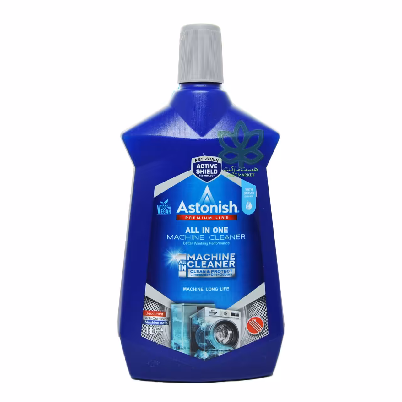 مایع جرمگیر و رسوب زدا ماشین لباسشویی و ظرفشویی 1 لیتر استونیش - astonish