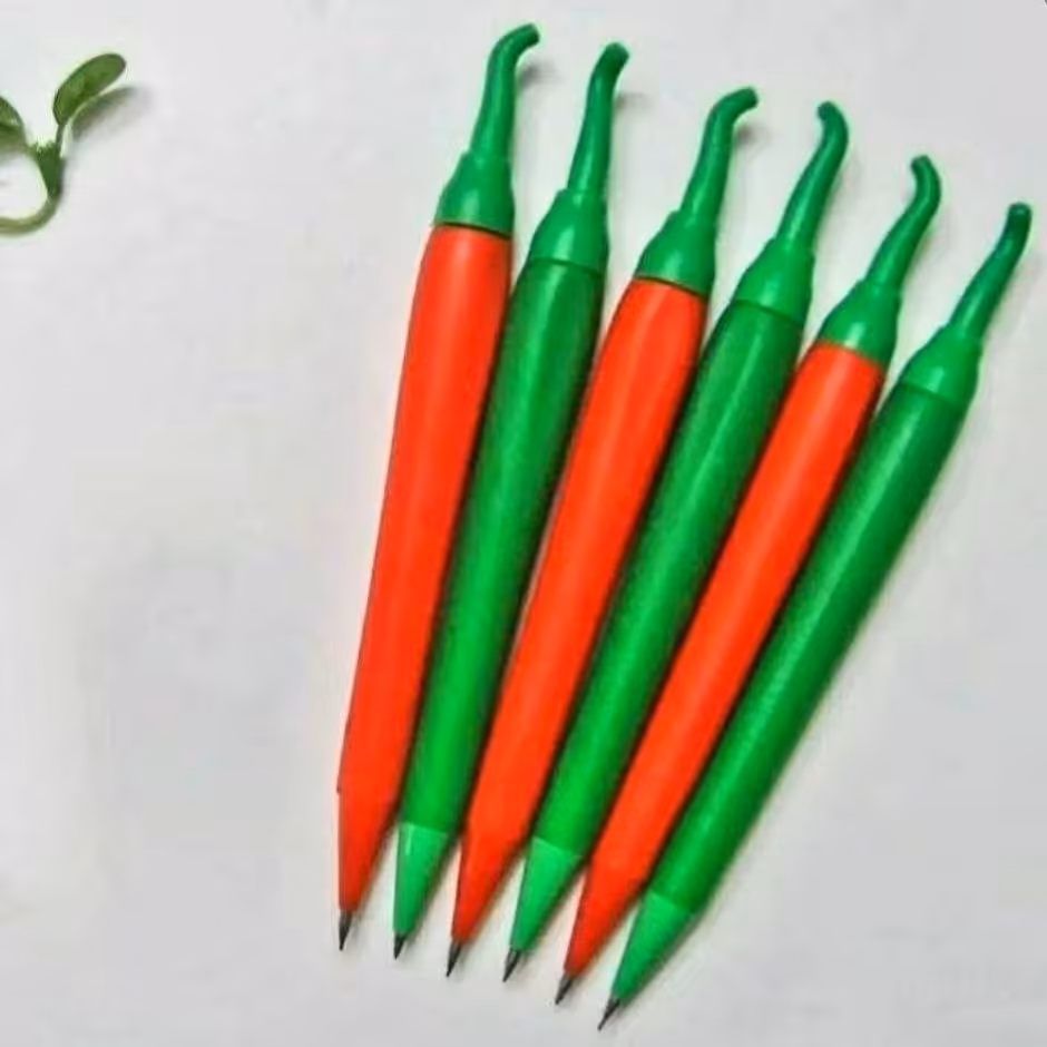 اتود طرح فلفل سبز و قرمز  ،مدادنوکی   سبزیحات، نوشت افزار فانتزی 