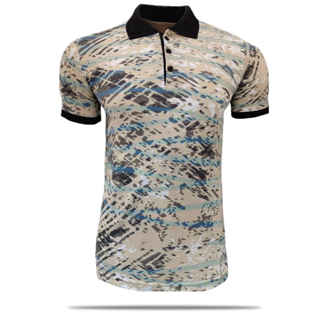 تیشرت هاوایی مردانه یقه دار جودون 02 