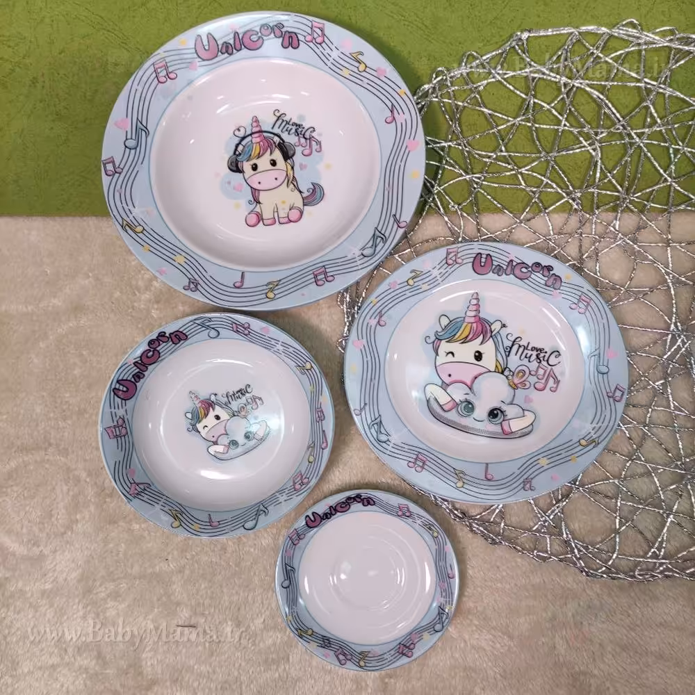 سرویس چینی 4 پارچه گرد مقصود مدل یونیکورن