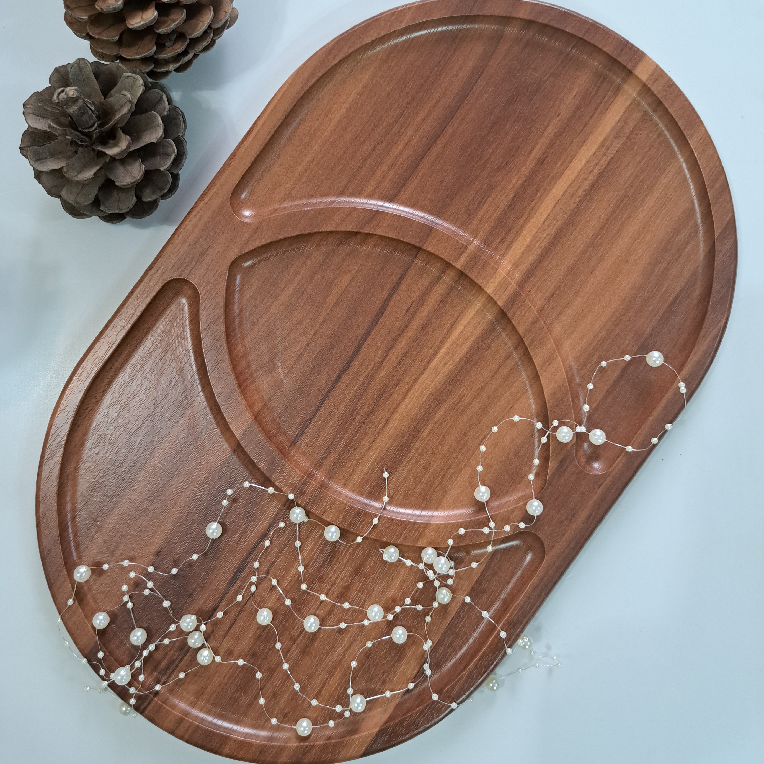 سینی چوبی بیضی کد 1