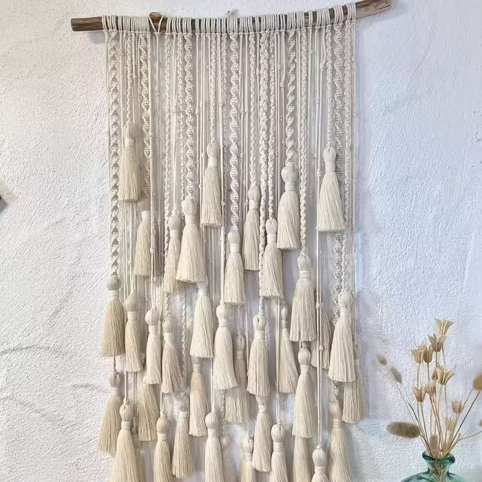 دیوارکوب منگوله ای مکرومه