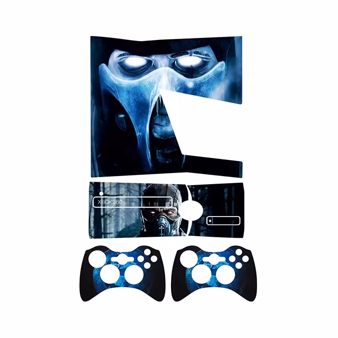 اسکین(برچسب)Xbox 360 اسلیم -طرح mortal kombat-مدل اسلیم-کد35-سفارشی