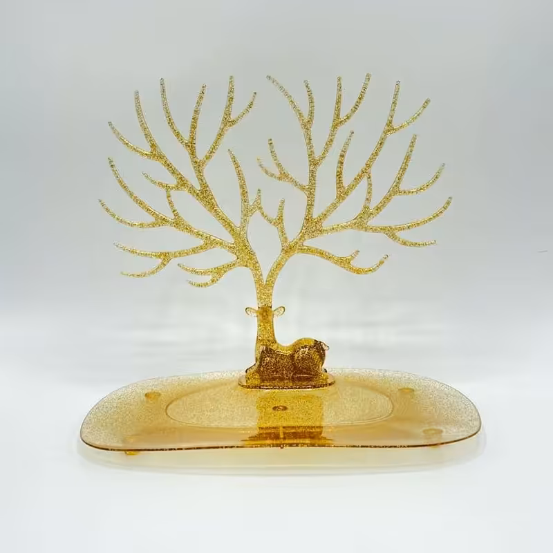 جاجواهراتی شاخ گوزن اکلیلی در رنگهای نقره ای و طلایی