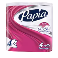 دستمال توالت پاپیا  مدل 4 لایه     -  بسته 4 عددی