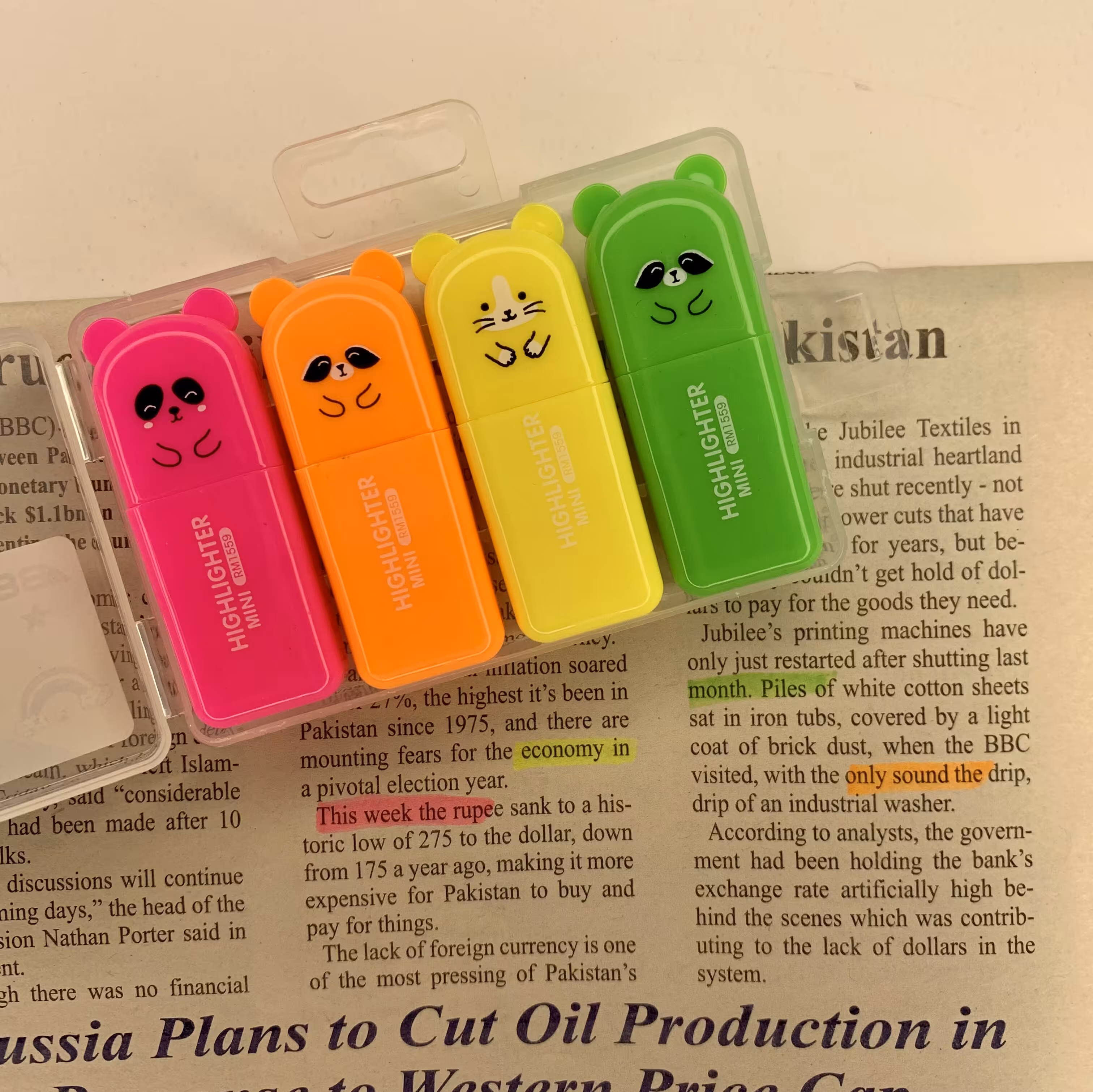 هایلایتر فانتزی تدی پک 4عددی کلاسیک