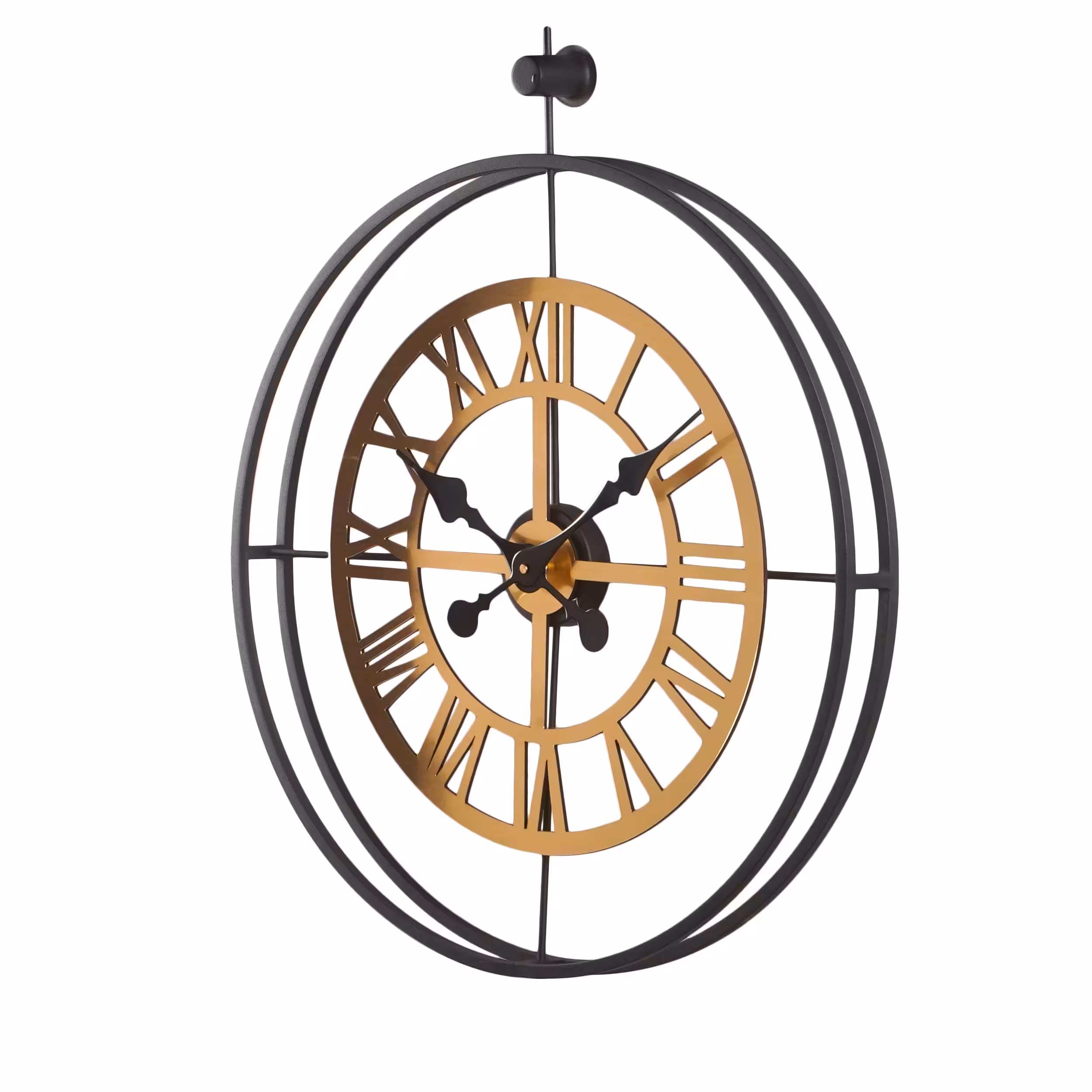 ساعت دیواری فلزی  ( مدل تی 60) نقره ای و مشکی و طوسی از تولید به مصرف 