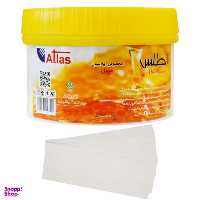 موم موبر اطلس مدل Honey حجم 700 میلی لیتر + پد اپیلاسیون بسته 30 عددی