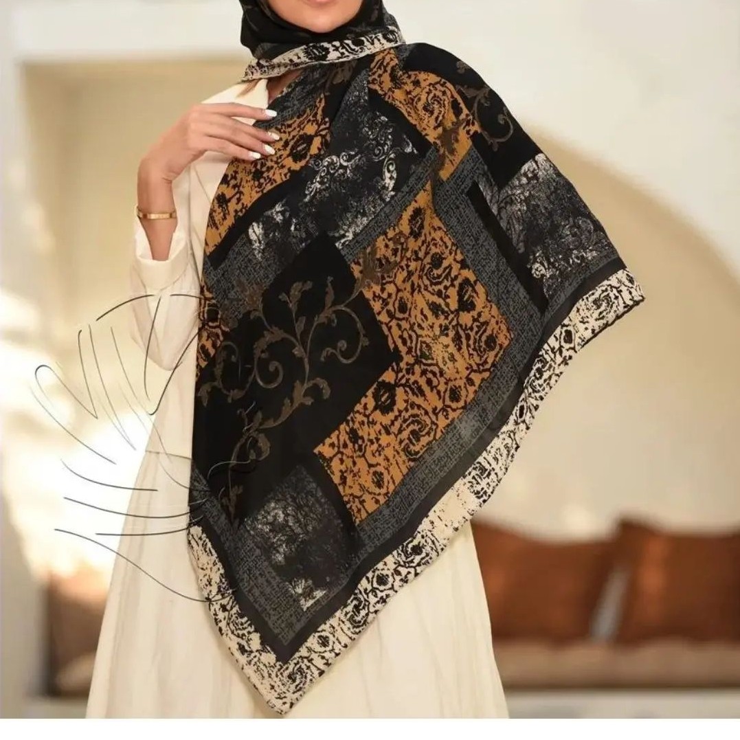 روسری نخی آبرنگی روسری قواره 125 روسری قواره کوچک