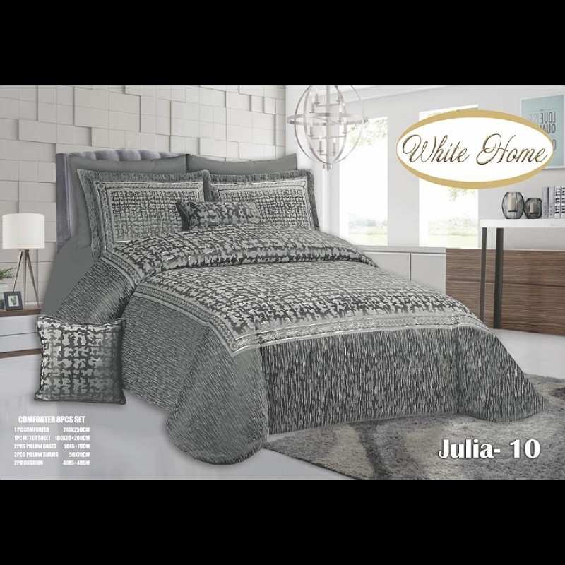 روتختی مخمل پنلی ترک درجه یک برند وایت هوم طرح جولیا طوسی تیره مایل به نوک مدادی