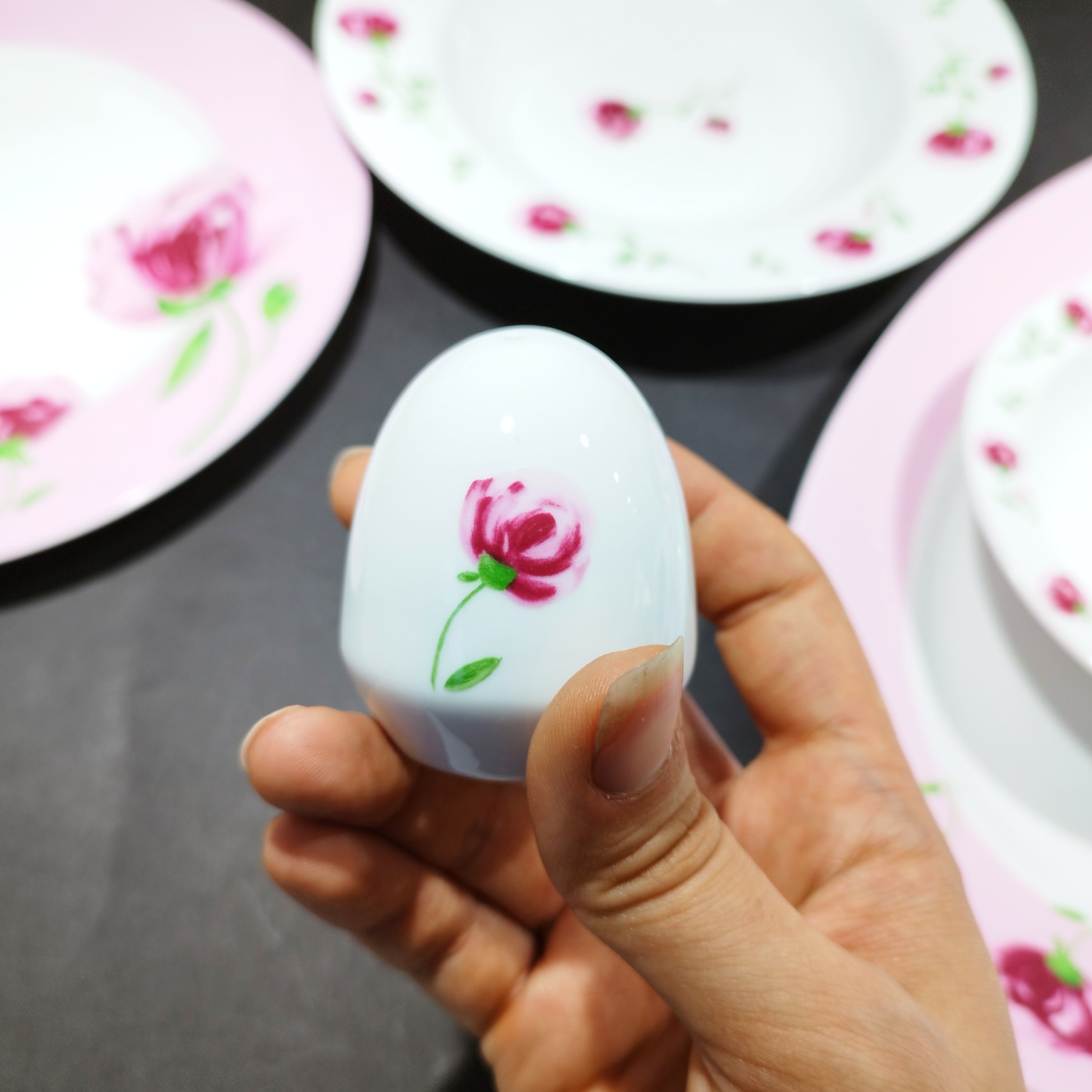 سرویس چینی زرین طرح پینک رز (درجه یک) 28 پارچه 6 نفره - ارسال بصورت پس کرایه