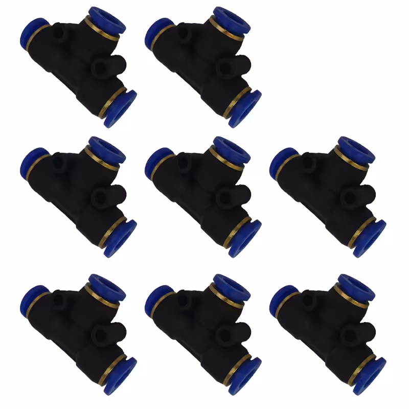 اتصال سه راهی پنوماتیک مدل P1 مجموعه 8 عددی