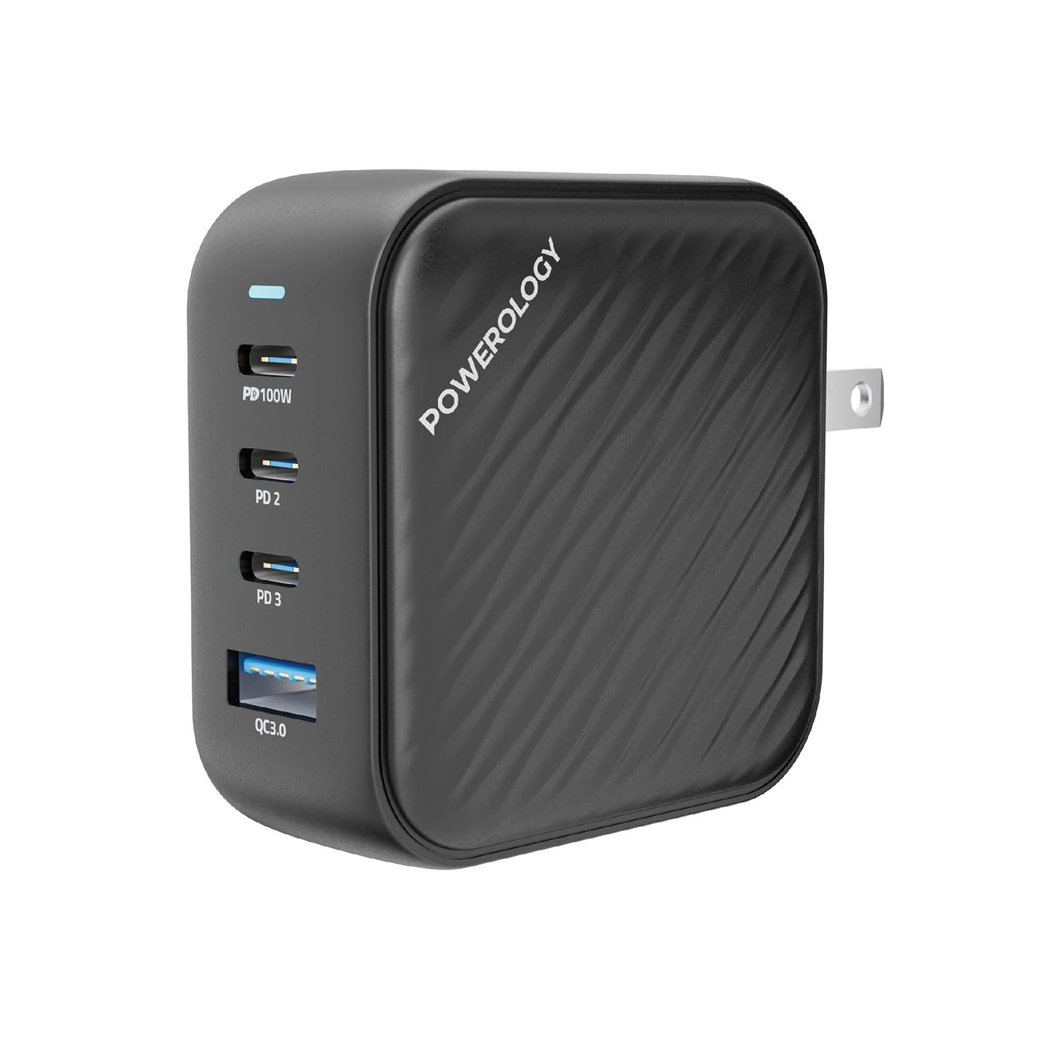 شارژر پاورولوژی مدل Powerology 100W Triple PD GaN Charger PWCUQC006