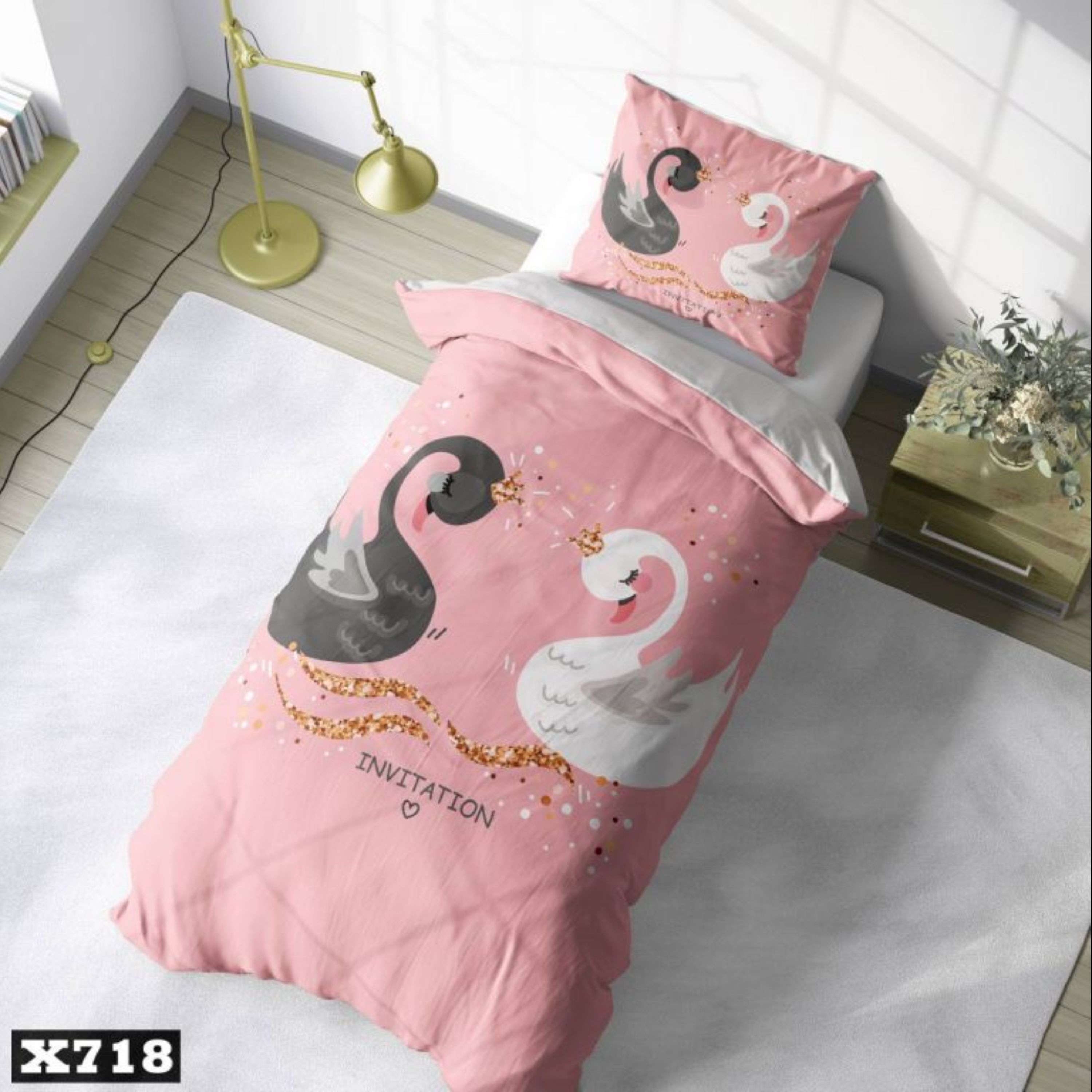 روتختی یک نفره سه بعدی کودکان و نوجوانان میکروتترون دو قو