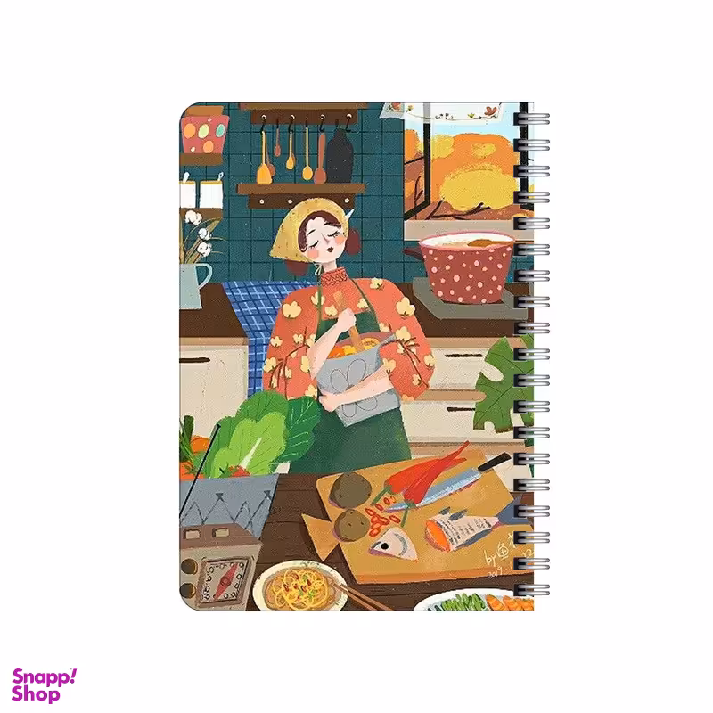 دفترچه یادداشت بامبیلیپ مدل چوبی طرح آشپز و آشپزخونه کد 5273526