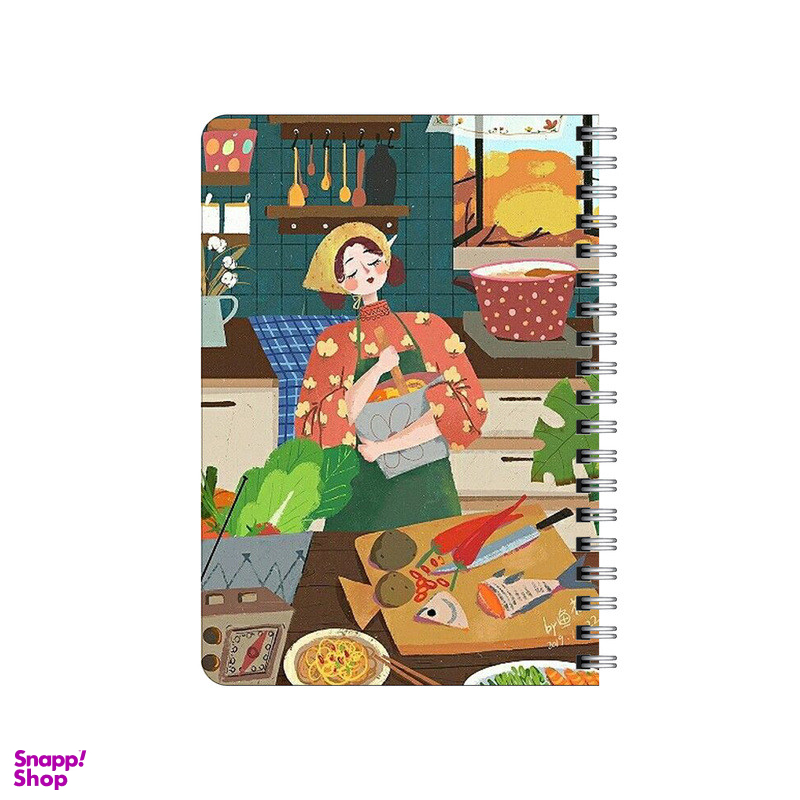 دفترچه یادداشت بامبیلیپ مدل چوبی طرح آشپز و آشپزخونه کد 5273526