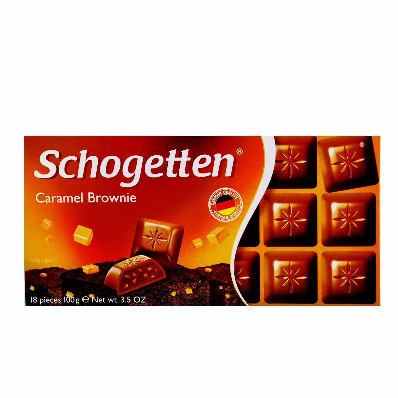 شکلات کارمل براونی 100 گرم شوگوتن - schogetten