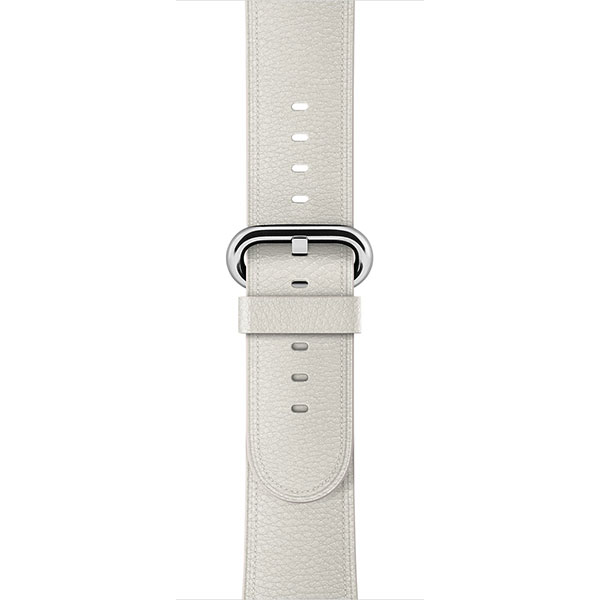 بند اپل واچ 3 چرم مدل 38mm White Classic Buckle - Hiappleir