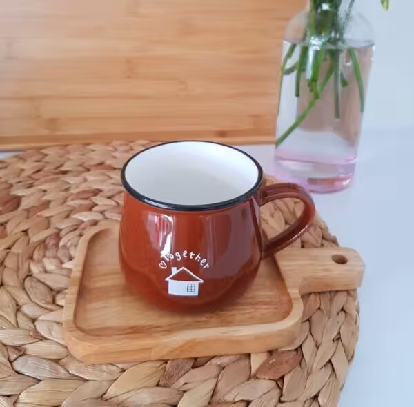 ماگ خمره ای قهوه ای together