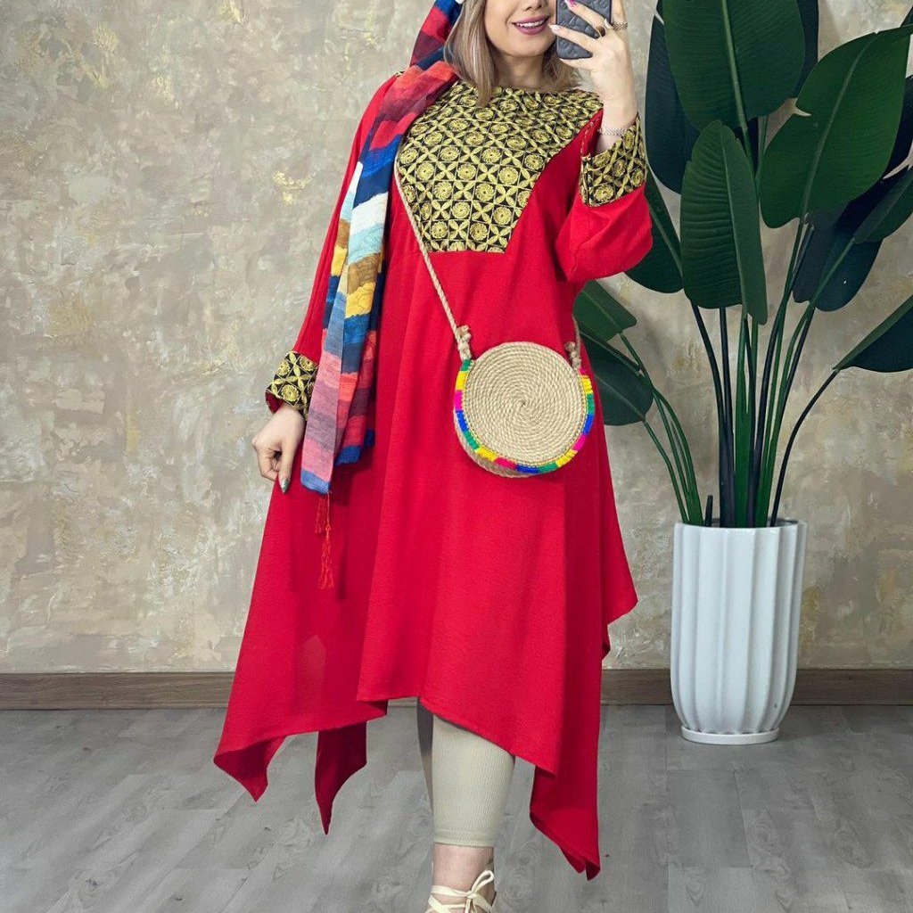 مانتو زنانه و دخترانه ابروبادی ،خرجکار سنتی، فری سایز تا 44 (ارسال رایگان و پیشتاز)