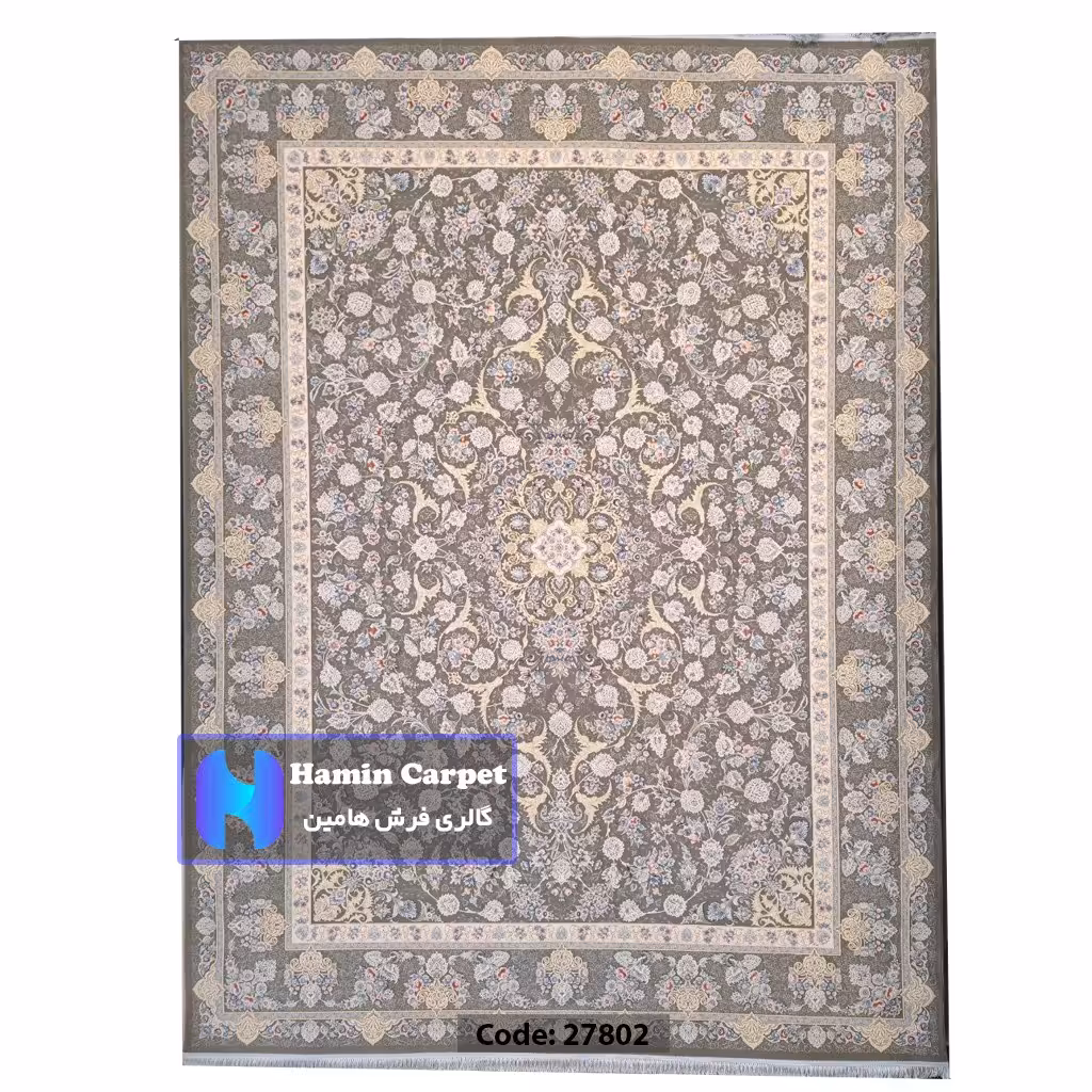 فرش 12 متری 1200 شانه تراکم 3600  نخ اکلریک گل برجسته کد AR27802