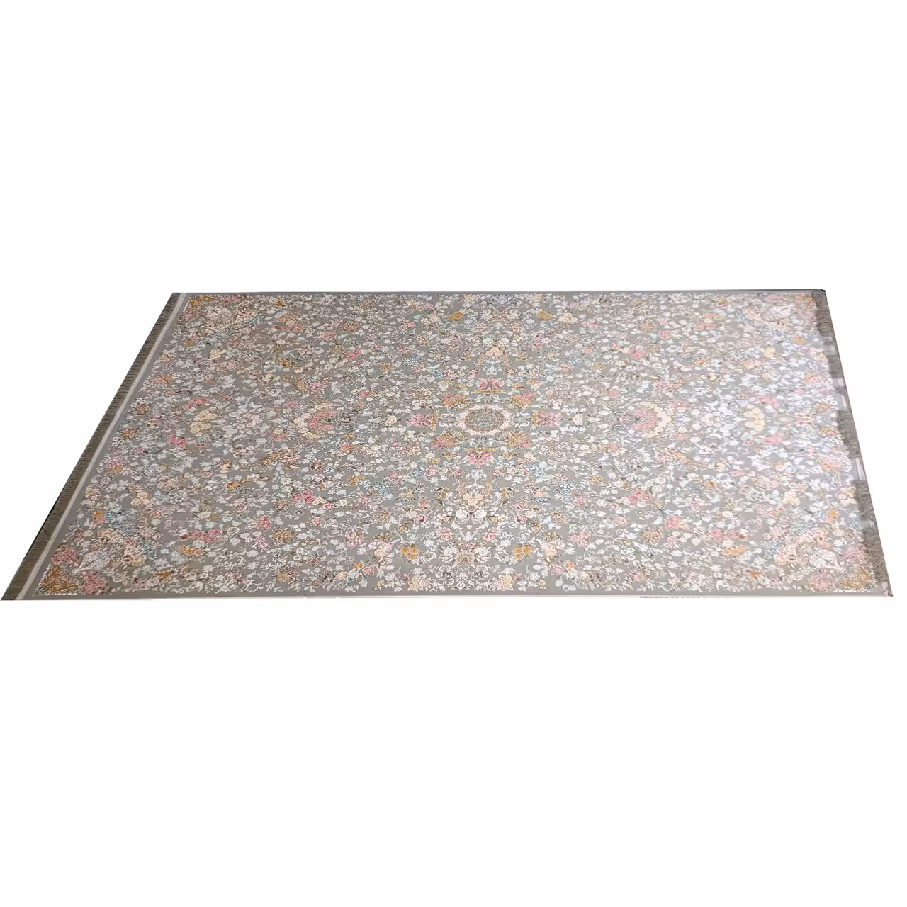 فرش ماشینی 1200 شانه گلبرجسته تراکم 3600 
‌زمینه طوسی 6 متری کد 2011