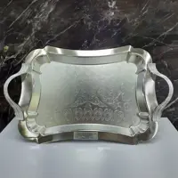 سینی 2سایز  لیماک ، طرح دالبردار ،  استیل ضد زنگ ، کد 107