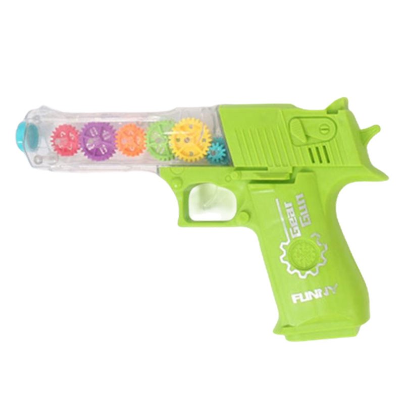 تفنگ موزیکال و چرخ دنده ای رنگ سبز کد vva165m