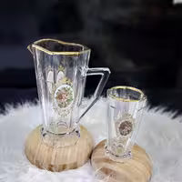 پارچ و لیوان استیج گل دار