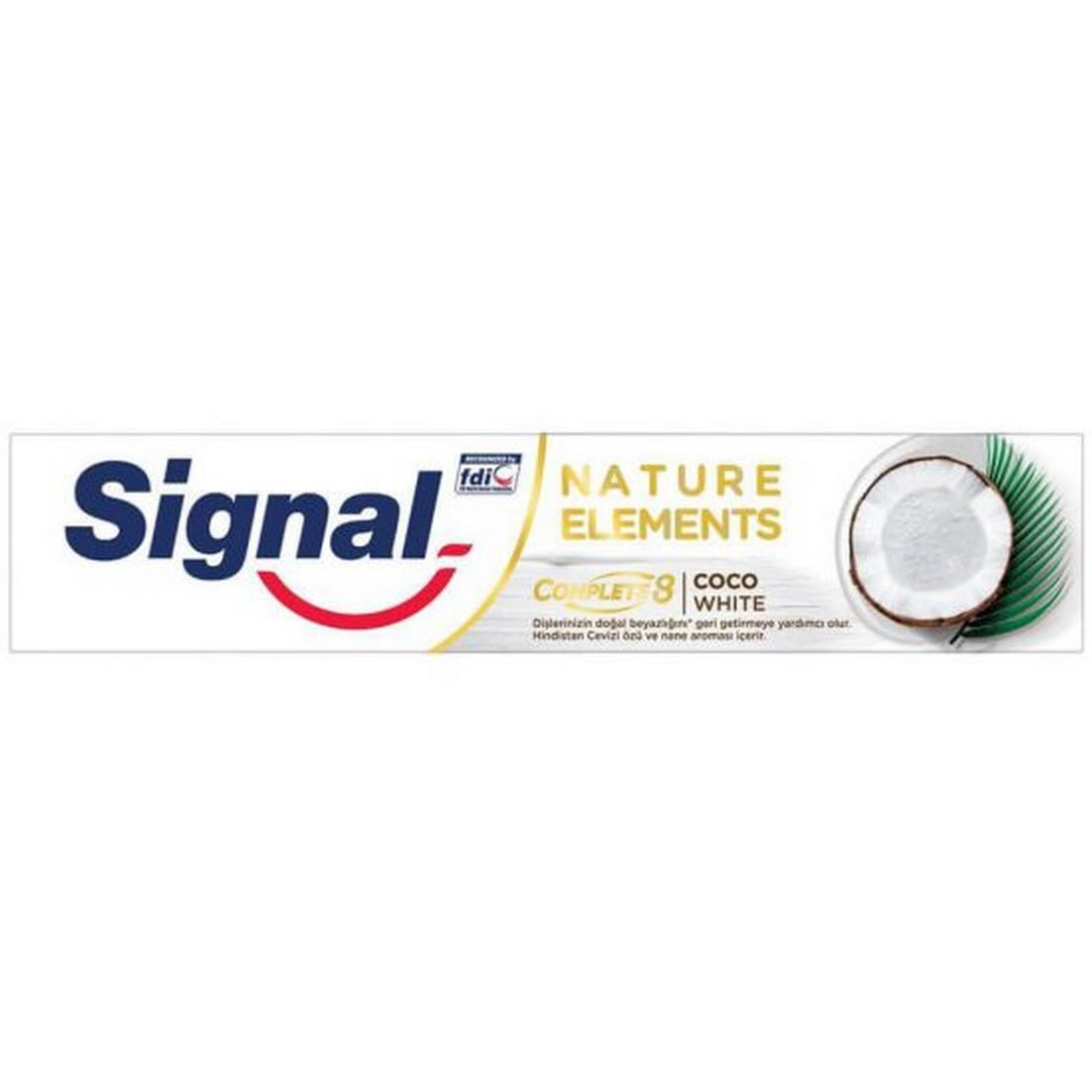 خمیر دندان سیگنال Signal رایحه نارگیل و نعناع Coco White حجم 75 میلی