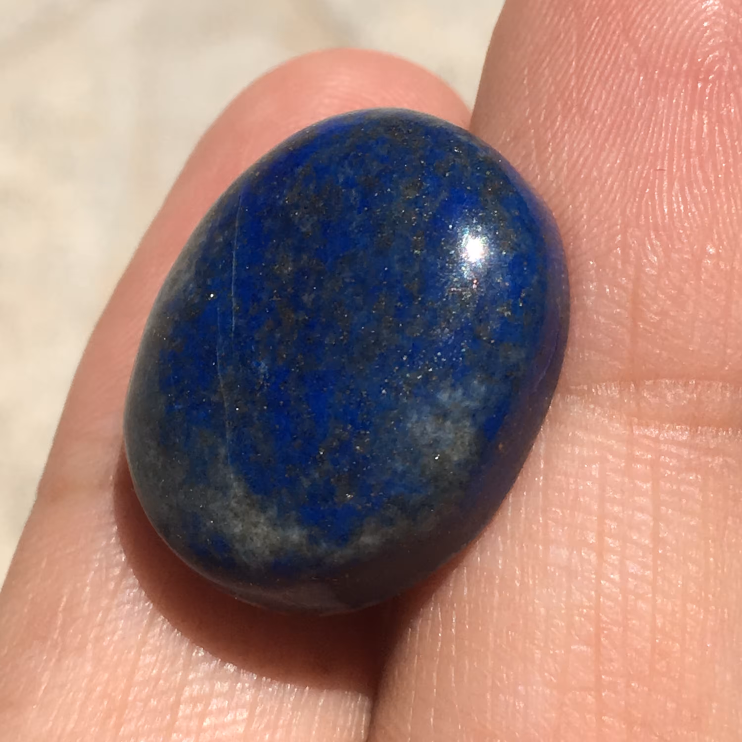 نگین زیبای لاجورد طلاکوب افغان