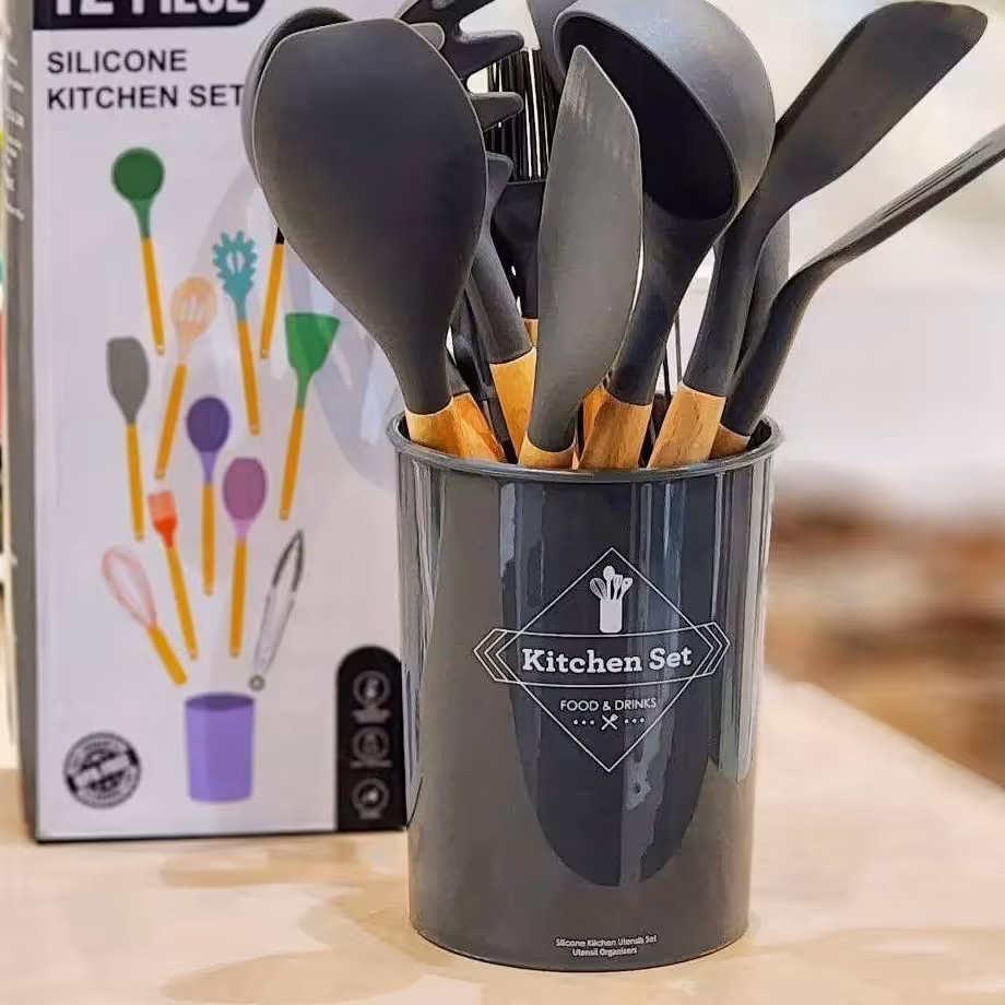 ست کفگیر و ملاقه سیلیکونی 